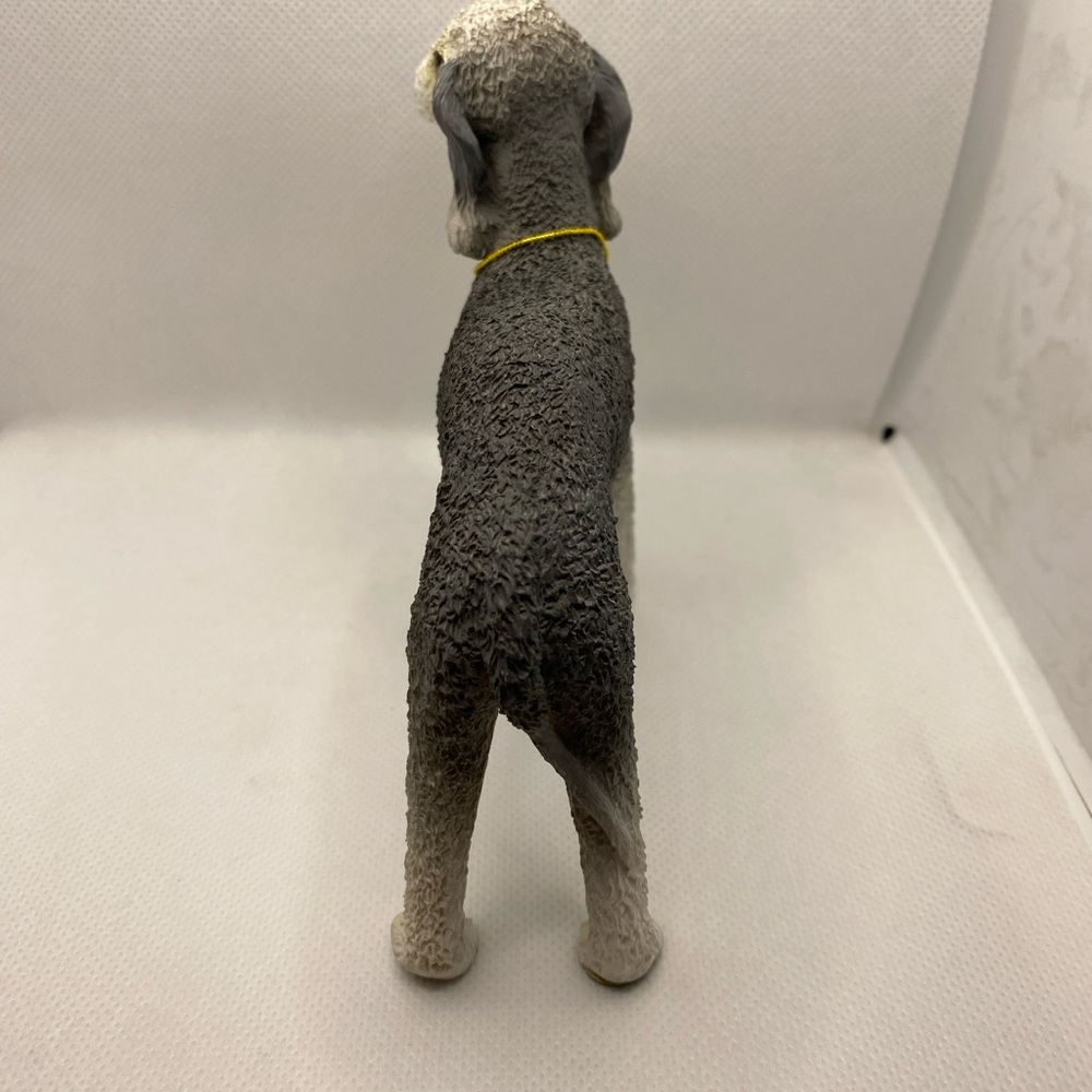 Bedlington Terrier Figurine Hand Painted Collectible Statue - Picture 4 of 4